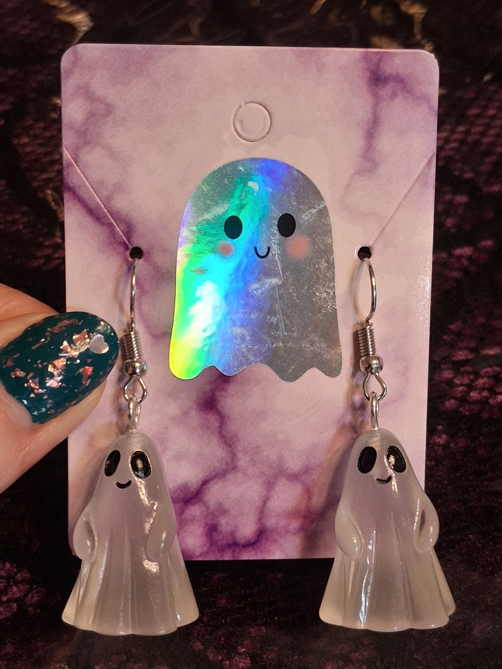 Glow In The Dark Ghost Earrings